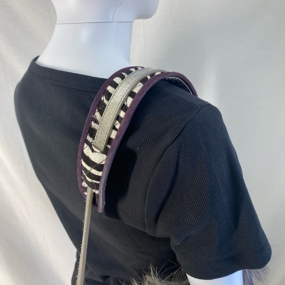 Multicolor Fur and Leather Women's Bag - Picture 15 of 16